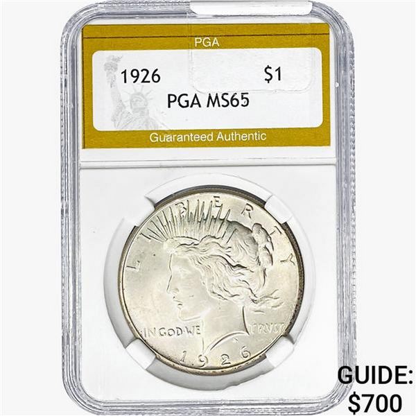 1926 Silver Peace Dollar PGA MS65