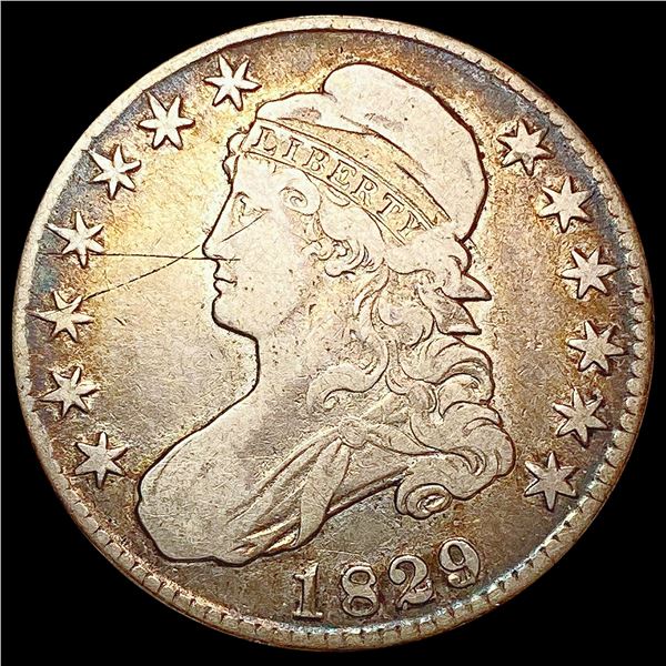 1829 Capped Bust Half Dollar ABOUT UNCIRCULATED