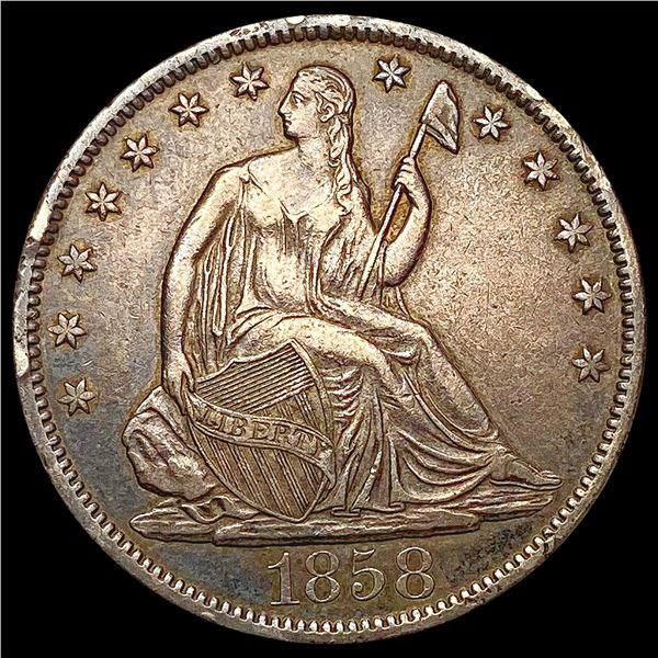 1858-S Seated Liberty Half Dollar CLOSELY UNCIRCULATED