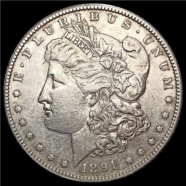 1891-S Vam 3 Morgan Silver Dollar CHOICE AU
