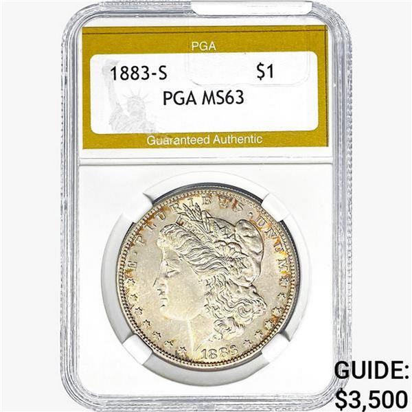 1883-S Morgan Silver Dollar PGA MS63