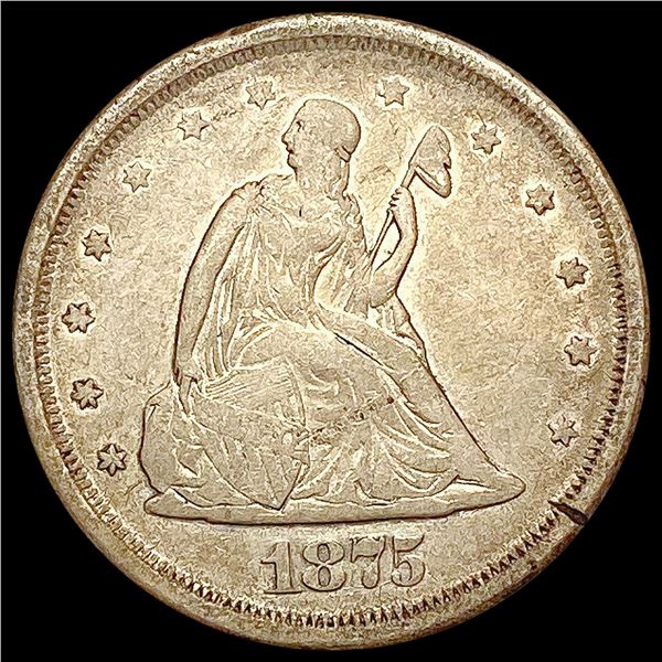 1875-S Twenty Cent Piece LIGHTLY CIRCULATED