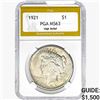 Image 1 : 1921 Silver Peace Dollar PGA MS63 HR