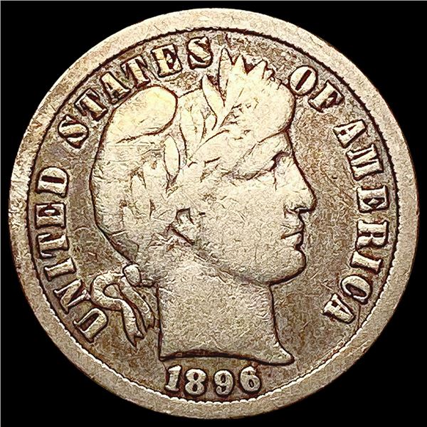 1896-O Barber Dime ABOUT UNCIRCULATED