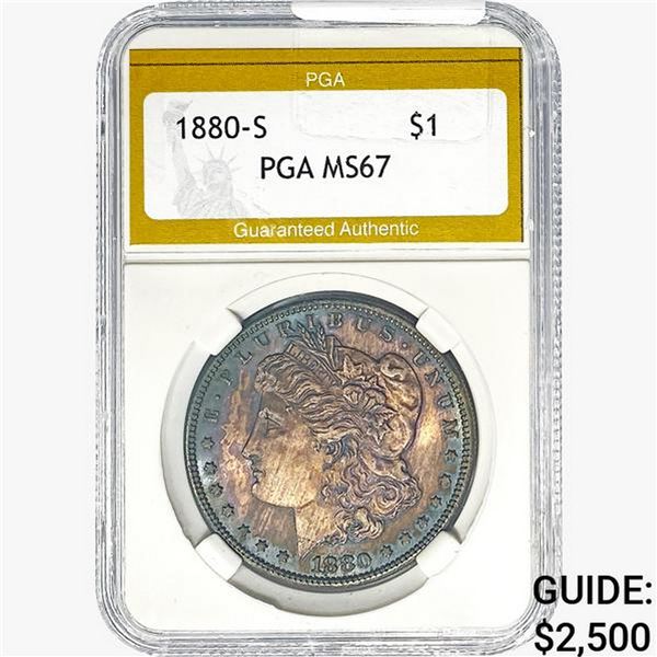 1880-S Morgan Silver Dollar PGA MS67