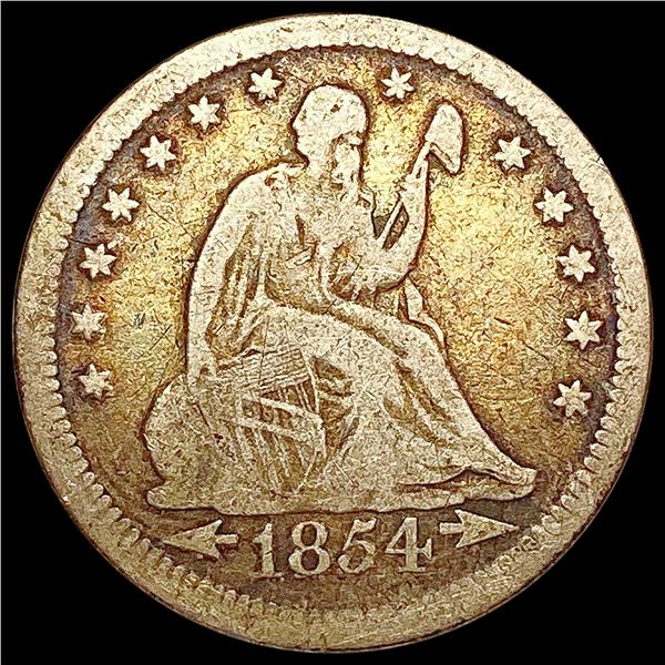 1854 Seated Liberty Quarter LIGHTLY CIRCULATED