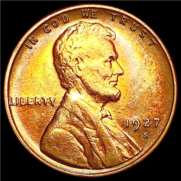 1927-S Wheat Cent CLOSELY UNCIRCULATED
