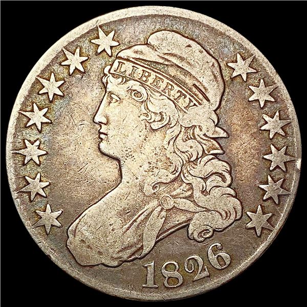 1826 Capped Bust Half Dollar ABOUT UNCIRCULATED