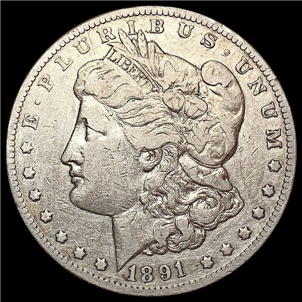 1891-CC Morgan Silver Dollar LIGHTLY CIRCULATED