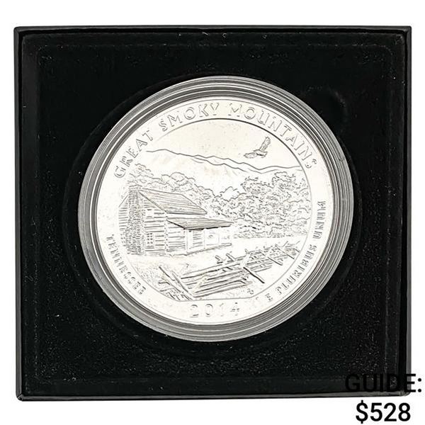 2014 ATB 25C 5oz Silver Gr Smokey Mnts.