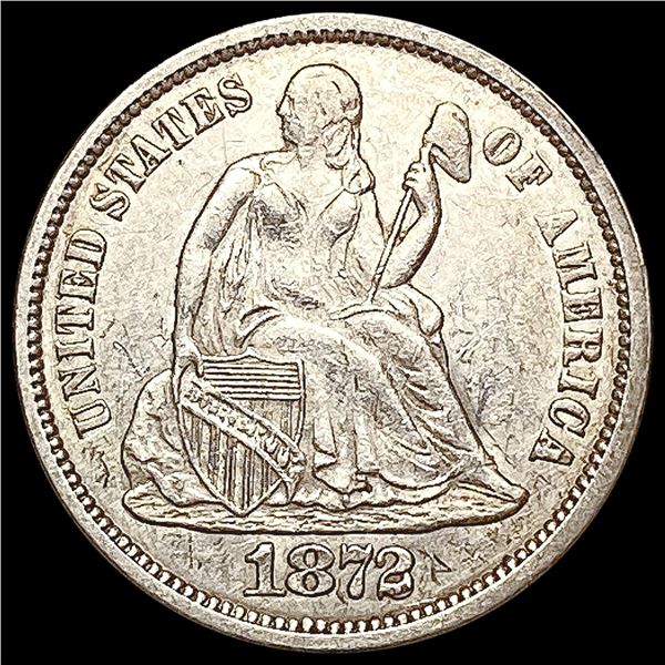1872 Seated Liberty Dime CLOSELY UNCIRCULATED