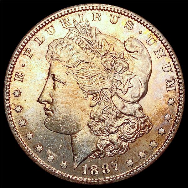 1887-S Vam 2 Morgan Silver Dollar SUPERB GEM BU
