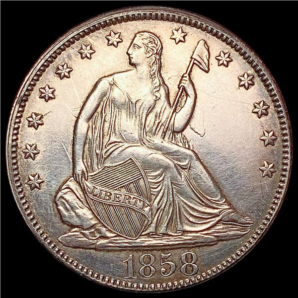 1858 Seated Liberty Half Dollar HIGH GRADE