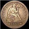 Image 1 : 1853 Arr. Rays Seated Liberty Quarter ABOUT UNCIRCULATED