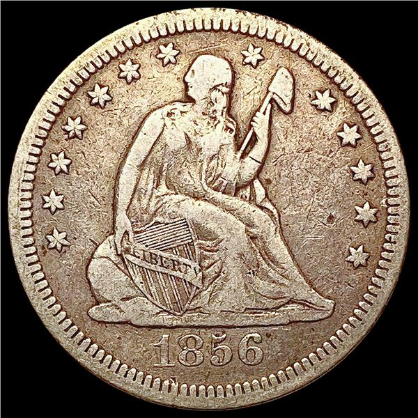 1856 Seated Liberty Quarter ABOUT UNCIRCULATED