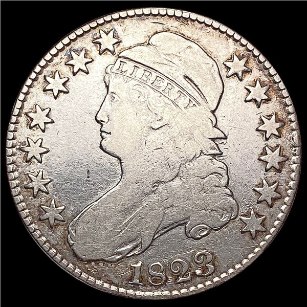 1823 Broken 3 Capped Bust Half Dollar LIGHTLY CIRCULATED
