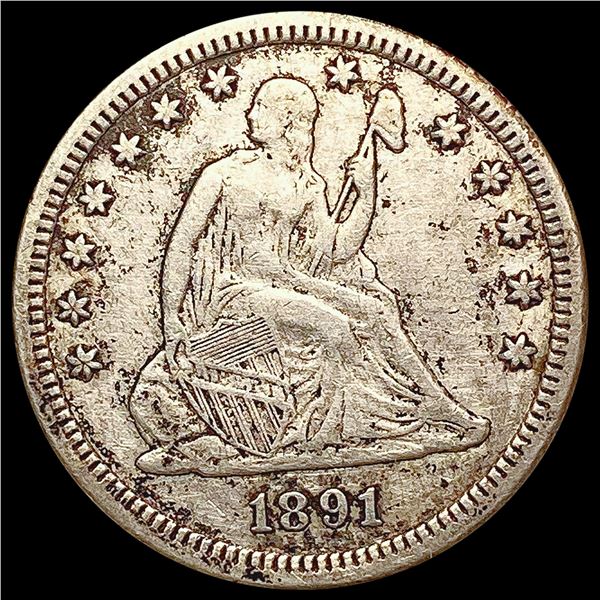 1891-S Seated Liberty Quarter LIGHTLY CIRCULATED
