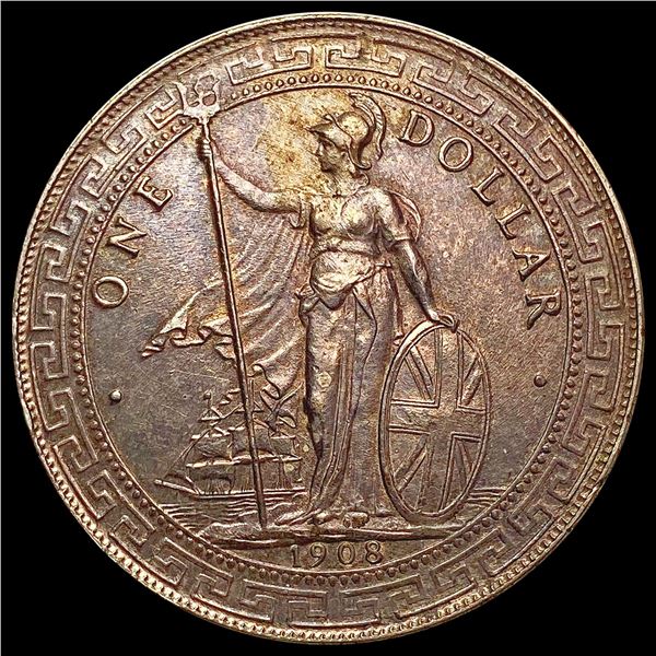 1908 Hong Kong Dollar CHOICE AU
