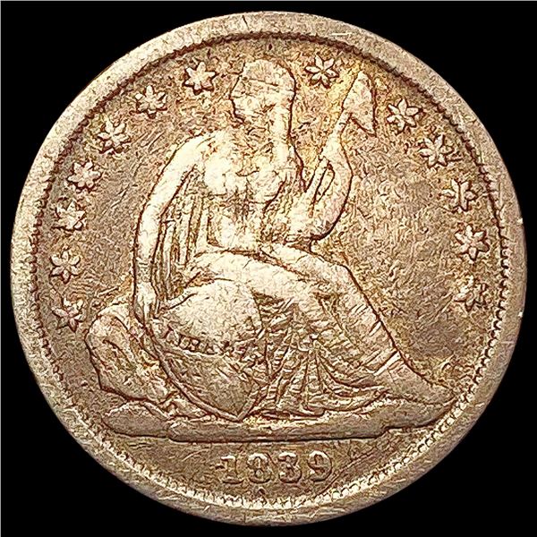1839 Seated Liberty Dime LIGHTLY CIRCULATED