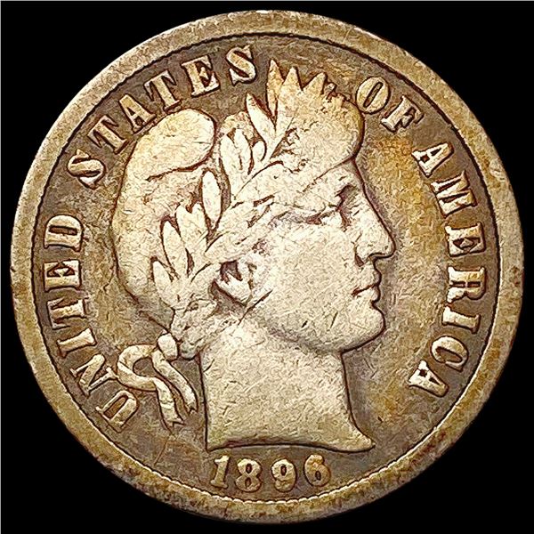 1896-O Barber Dime NICELY CIRCULATED