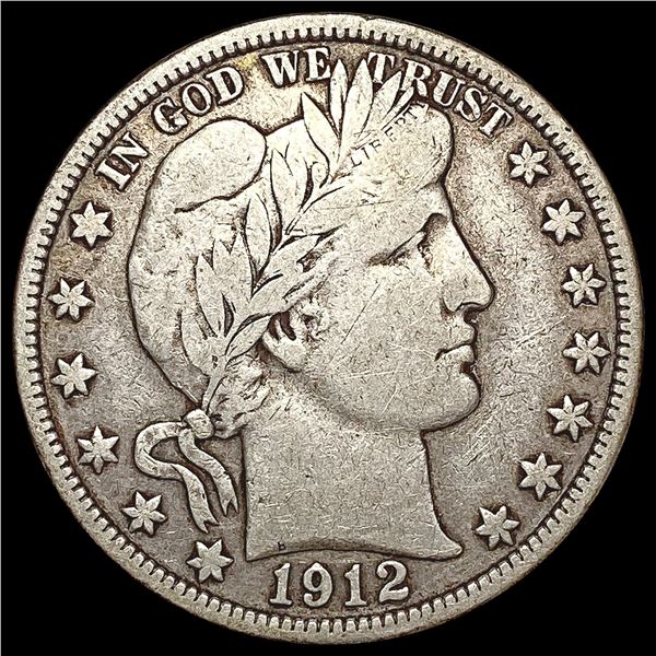 1912-S Barber Half Dollar LIGHTLY CIRCULATED