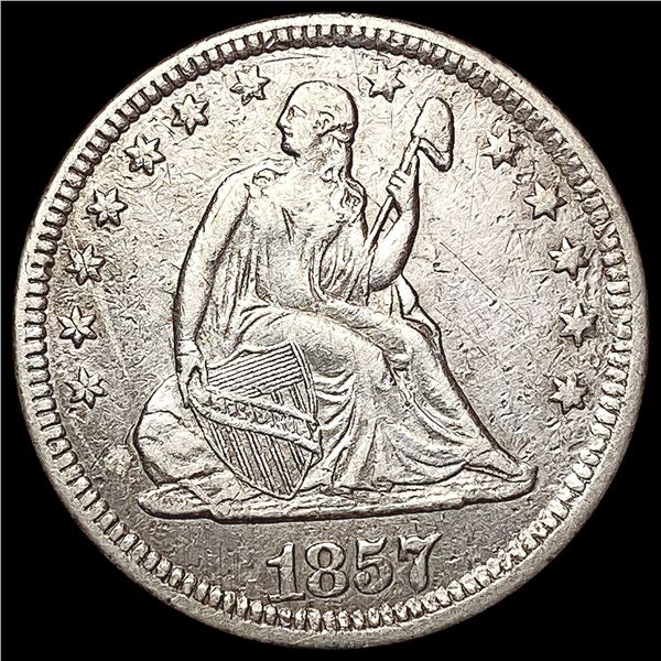 1857-O Seated Liberty Quarter NEARLY UNCIRCULATED