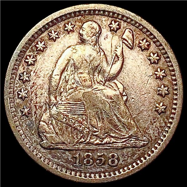 1858-O Seated Liberty Half Dime CLOSELY UNCIRCULATED