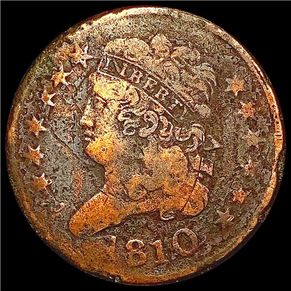 1810 Classic Head Half Cent LIGHTLY CIRCULATED