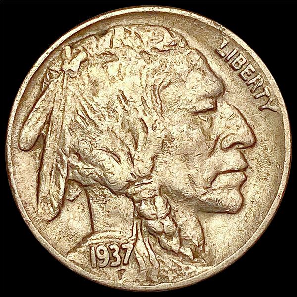 1937-D 3 Leg Buffalo Nickel NEARLY UNCIRCULATED