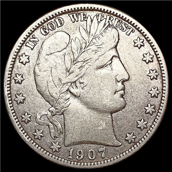 1907-O Barber Half Dollar NEARLY UNCIRCULATED