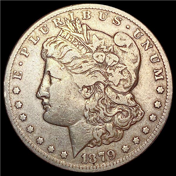 1879-CC Capped Die Morgan Silver Dollar NEARLY UNCIRCULATED