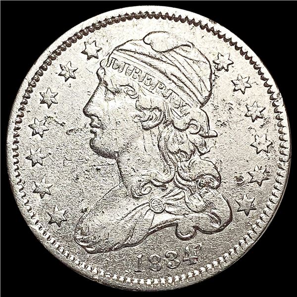 1834 Capped Bust Quarter NEARLY UNCIRCULATED