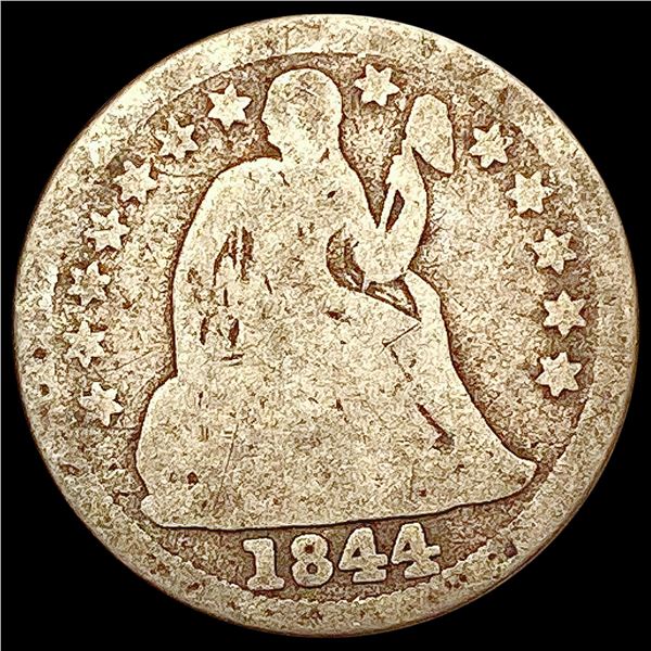 1844 Seated Liberty Dime NICELY CIRCULATED