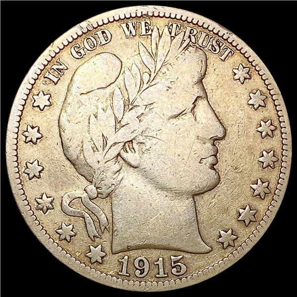 1915-S Barber Half Dollar LIGHTLY CIRCULATED