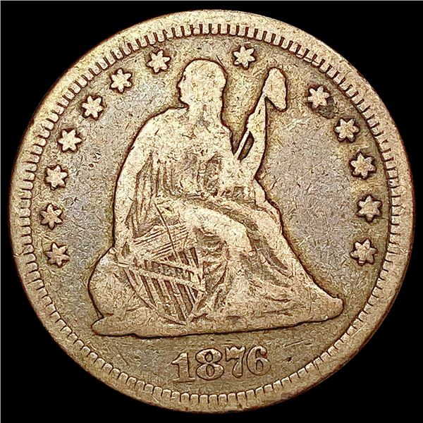 1876 Seated Liberty Quarter NICELY CIRCULATED