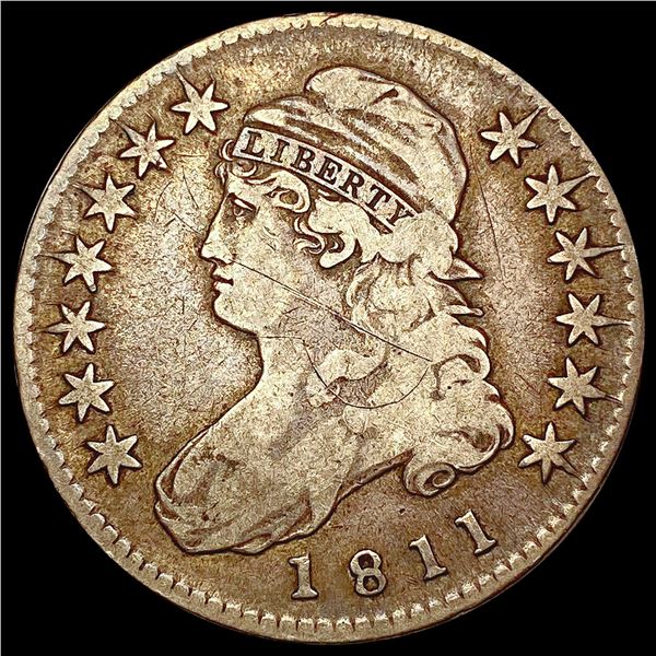 1811 Capped Bust Half Dollar LIGHTLY CIRCULATED