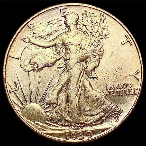 1939-D Walking Liberty Half Dollar CHOICE AU