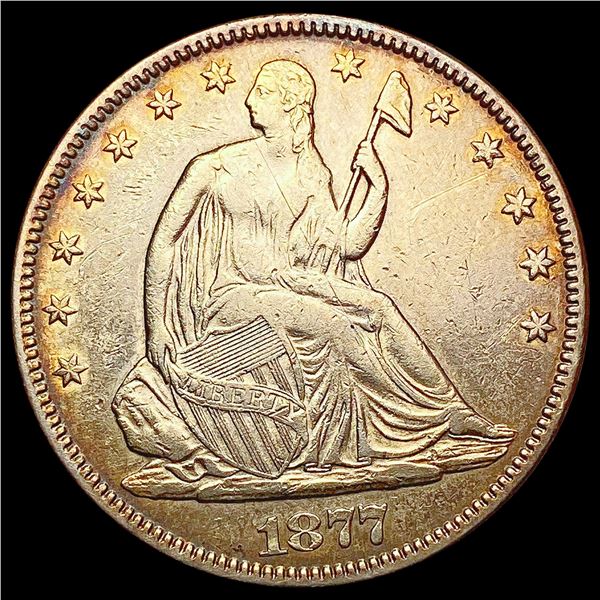1877 Seated Liberty Half Dollar CLOSELY UNCIRCULATED