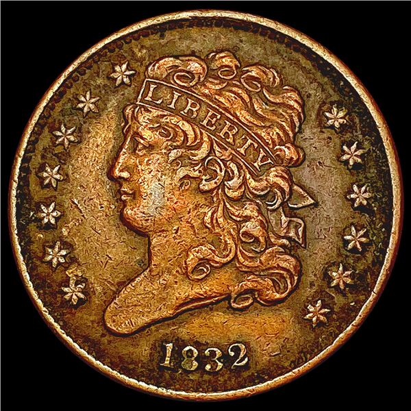 1832 Classic Head Half Cent NEARLY UNCIRCULATED