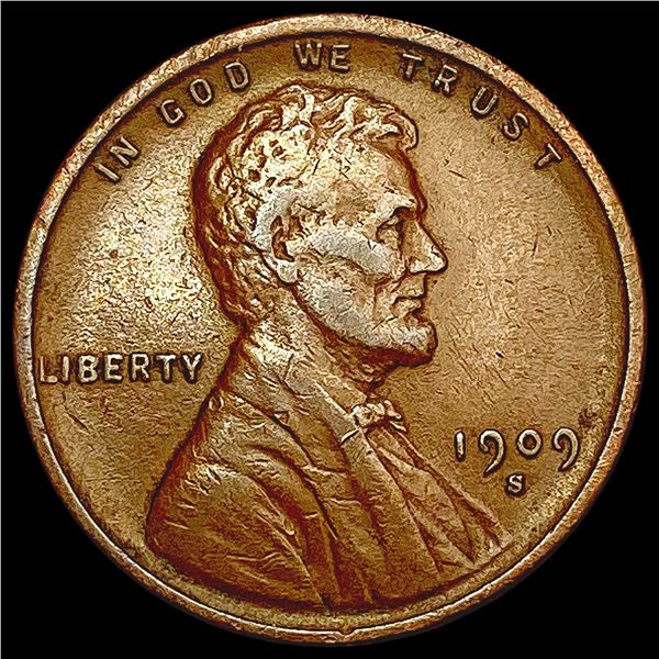 1909-S Wheat Cent NEARLY UNCIRCULATED