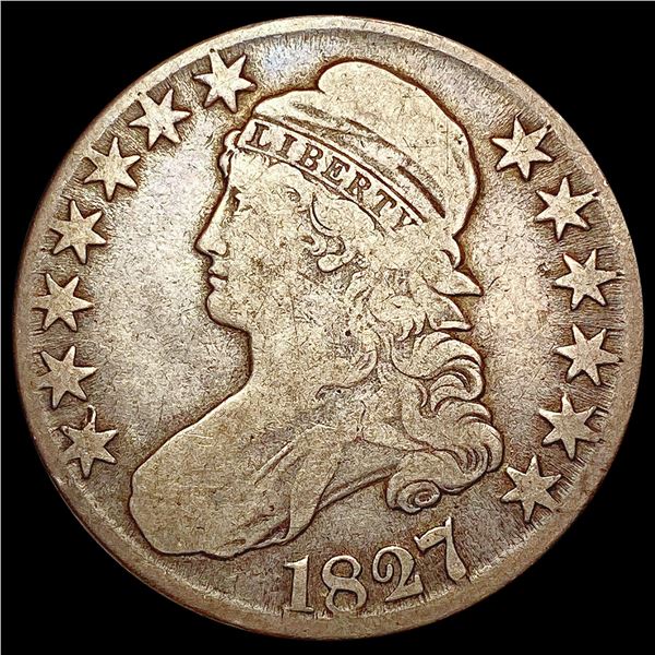 1827 Capped Bust Half Dollar ABOUT UNCIRCULATED