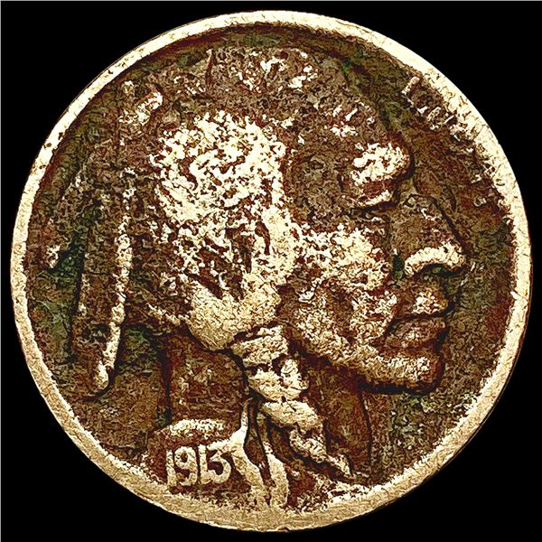 1913-S T2 Buffalo Nickel NICELY CIRCULATED
