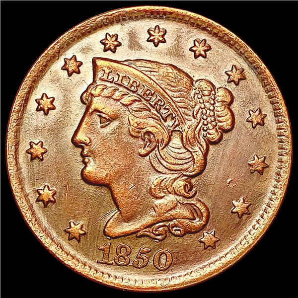 1850 Braided Hair Large Cent UNCIRCULATED
