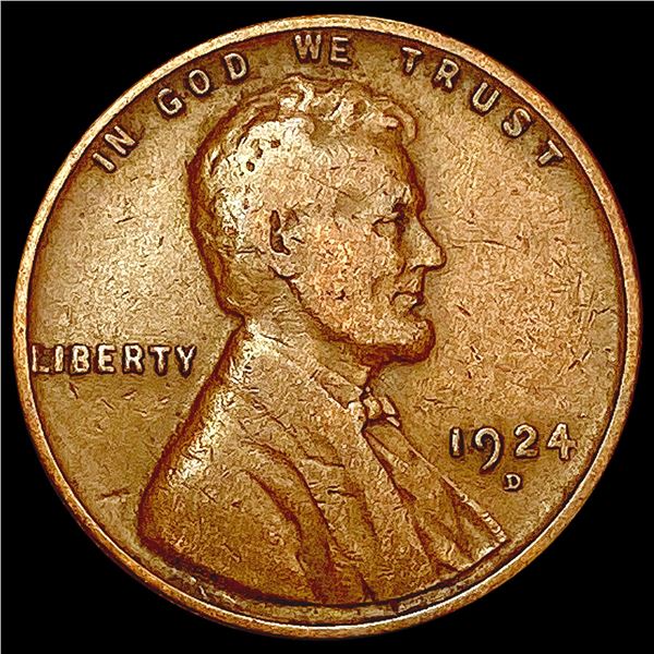 1924-D Wheat Cent LIGHTLY CIRCULATED