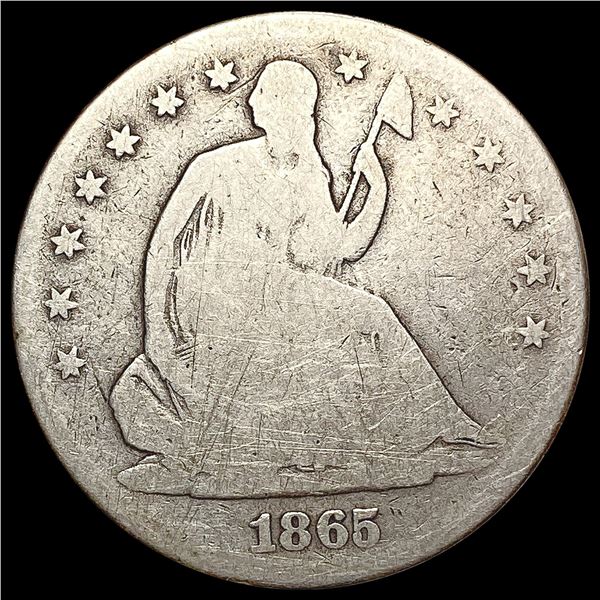 1865 Seated Liberty Half Dollar NICELY CIRCULATED