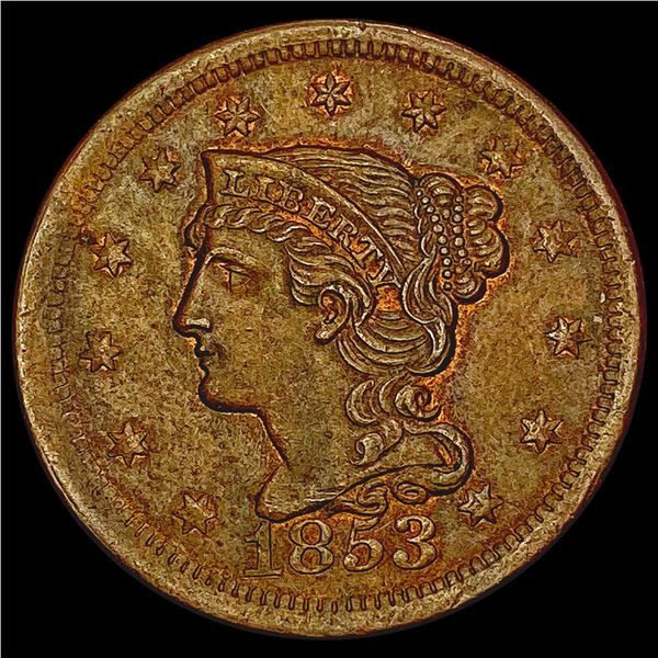 1853 Braided Hair Large Cent CLOSELY UNCIRCULATED