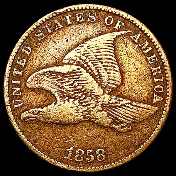 1858 Flying Eagle Cent ABOUT UNCIRCULATED