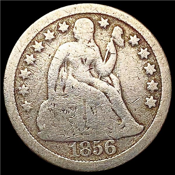 1856 Lg Dt Seated Liberty Dime NICELY CIRCULATED