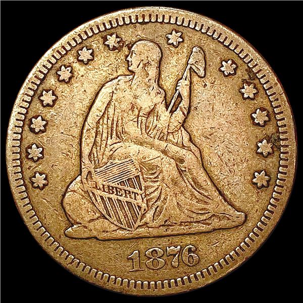 1876 Seated Liberty Quarter LIGHTLY CIRCULATED