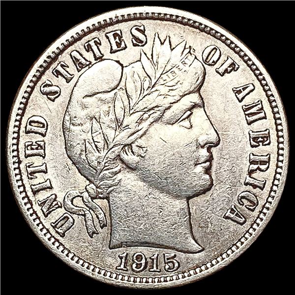 1915 Barber Dime NEARLY UNCIRCULATED